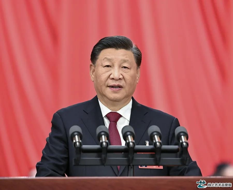 10月16日，中国共产党第二十次全国代表大会在北京人民大会堂开幕。习近平代表第十九届中央委员会向大会作报告。新华社记者 饶爱民 摄